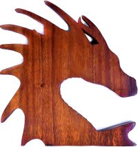 Hand Carved Wooden Celtic Dragon  ~ OOAK Christmas & Birthday Gift - Image 2