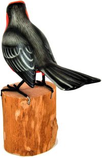 Hand Carved Wooden Vermilion Flycatcher  ~ OOAK Christmas & Birthday Gift - Image 2