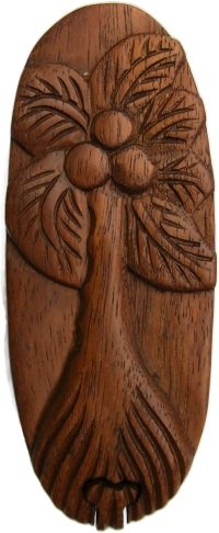 Hand Carved Wooden Coconut Tree   ~ OOAK Christmas & Birthday Gift