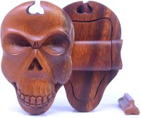 Hand Carved Wooden Human Skull  ~ OOAK Christmas & Birthday Gift - Image 4