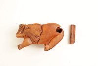 Hand Carved Wooden Playful Elephant  ~ OOAK Christmas & Birthday Gift - Image 2