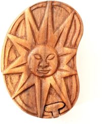 Hand Carved Wooden Sun   ~ OOAK Christmas & Birthday Gift