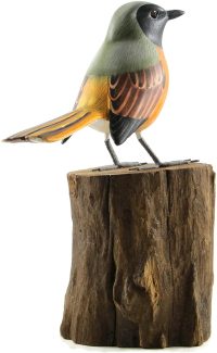 Hand Carved Wooden Redstart  ~ OOAK Christmas & Birthday Gift - Image 8