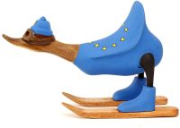 Wooden Duck Skiing in EU Jacket ~ OOAK Christmas & Birthday Gift - Image 2