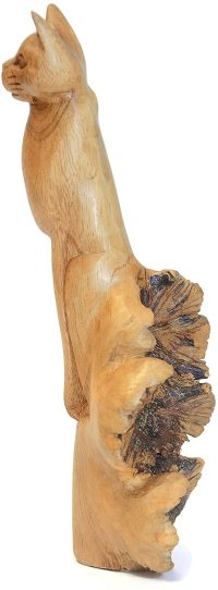 Hand Carved Wooden Standing Cat  ~ OOAK Christmas & Birthday Gift - Image 3