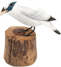 Hand Carved Wooden Bali Starling  ~ OOAK Christmas & Birthday Gift - Image 2