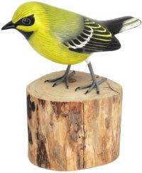 Hand Carved Wooden Pine Warbler  ~ OOAK Christmas & Birthday Gift - Image 2