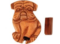 Hand Carved Wooden Bulldog   ~ OOAK Christmas & Birthday Gift - Image 2