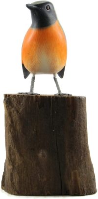 Hand Carved Wooden Redstart  ~ OOAK Christmas & Birthday Gift - Image 3