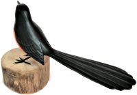 Hand Carved Wooden The White-Rumped Shama  ~ OOAK Christmas & Birthday Gift - Image 3