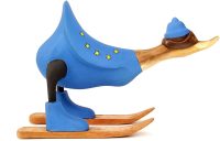 Wooden Duck Skiing in EU Jacket ~ OOAK Christmas & Birthday Gift - Image 5