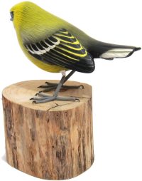 Hand Carved Wooden Pine Warbler  ~ OOAK Christmas & Birthday Gift - Image 3