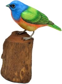 Hand Carved Wooden Painted Bunting  ~ OOAK Christmas & Birthday Gift - Image 3