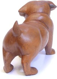 Hand Carved Wooden Ready to Play Bulldog  ~ OOAK Christmas & Birthday Gift - Image 5