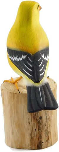 Hand Carved Wooden American Goldfinch  ~ OOAK Christmas & Birthday Gift - Image 4