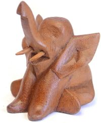 Hand Carved Wooden Elephant  ~ OOAK Christmas & Birthday Gift