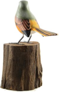 Hand Carved Wooden Redstart  ~ OOAK Christmas & Birthday Gift - Image 6