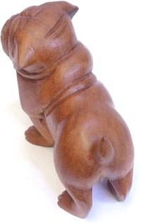 Hand Carved Wooden Ready to Play Bulldog  ~ OOAK Christmas & Birthday Gift - Image 6