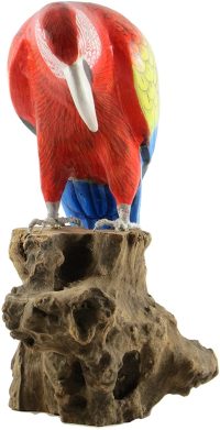 Hand Carved Wooden Scarlet Macaw  ~ OOAK Christmas & Birthday Gift - Image 3