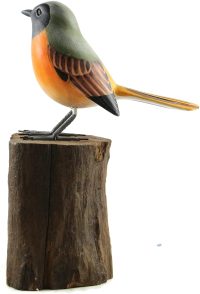 Hand Carved Wooden Redstart  ~ OOAK Christmas & Birthday Gift - Image 5