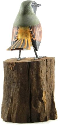 Hand Carved Wooden Redstart  ~ OOAK Christmas & Birthday Gift - Image 7