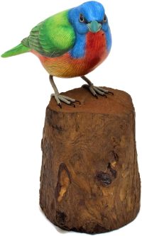 Hand Carved Wooden Painted Bunting  ~ OOAK Christmas & Birthday Gift - Image 4