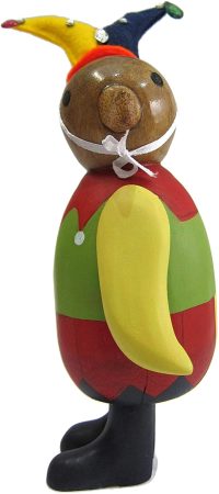 Hand Carved Wooden Clown  Penguin ~ OOAK Christmas & Birthday Gift - Image 4