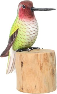 Hand Carved Wooden Anna's Hummingbird  ~ OOAK Christmas & Birthday Gift - Image 2