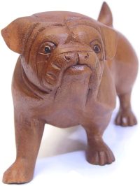 Hand Carved Wooden Ready to Play Bulldog  ~ OOAK Christmas & Birthday Gift - Image 3