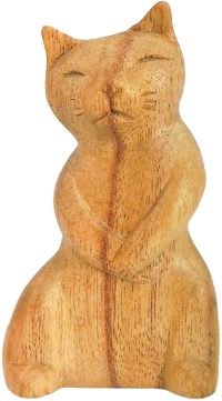 Hand Carved Wooden Shy Cat  ~ OOAK Christmas & Birthday Gift - Image 8