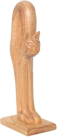 Hand Carved Wooden Stretching Waking Up  ~ OOAK Christmas & Birthday Gift - Image 2