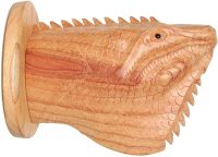 Hand Carved Wooden Iguana Dragon Head  ~ OOAK Christmas & Birthday Gift