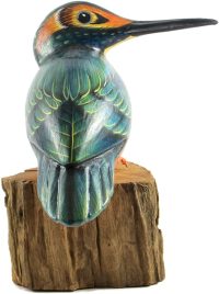 Hand Carved Wooden Kingfisher ~ OOAK Christmas & Birthday Gift - Image 6