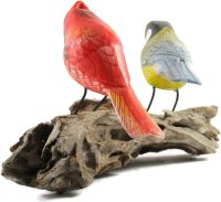 Hand Carved Wooden Pair of Warbler ~ OOAK Christmas & Birthday Gift - Image 7