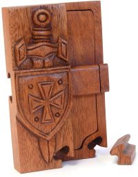 Hand Carved Wooden  Knight Shield and Sword   ~ OOAK Christmas & Birthday Gift - Image 2