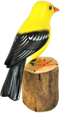 Hand Carved Wooden American Goldfinch  ~ OOAK Christmas & Birthday Gift - Image 2