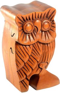 Hand Carved Wooden Owl  ~ OOAK Christmas & Birthday Gift