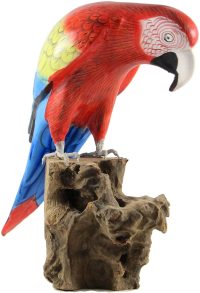 Hand Carved Wooden Scarlet Macaw  ~ OOAK Christmas & Birthday Gift - Image 2