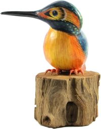 Hand Carved Wooden Kingfisher ~ OOAK Christmas & Birthday Gift - Image 3