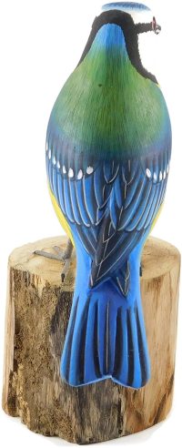 Hand Carved Wooden Eurasian Blue Tit  ~ OOAK Christmas & Birthday Gift - Image 6