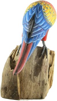 Hand Carved Wooden Scarlet Macaw  ~ OOAK Christmas & Birthday Gift - Image 7