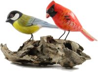 Hand Carved Wooden Pair of Warbler ~ OOAK Christmas & Birthday Gift - Image 5