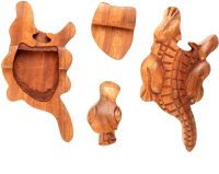 Hand Carved Wooden Crocodile   ~ OOAK Christmas & Birthday Gift - Image 4