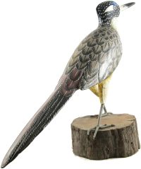 Hand Carved Wooden Greater Road Runner  ~ OOAK Christmas & Birthday Gift - Image 4