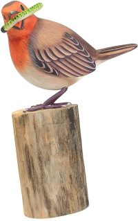 Hand Carved Wooden Robin Red Breast Meal ~ OOAK Christmas & Birthday Gift - Image 5