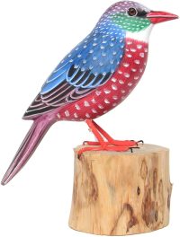 Hand Carved Wooden Starling Spreeuw  ~ OOAK Christmas & Birthday Gift