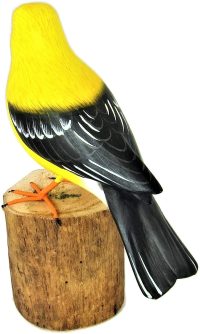 Hand Carved Wooden American Goldfinch  ~ OOAK Christmas & Birthday Gift - Image 3