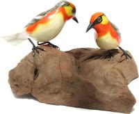 Hand Carved Wooden Father Mother Warblers   ~ OOAK Christmas & Birthday Gift - Image 5