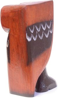 Hand Carved Wooden Owl with Square Body ~ OOAK Christmas & Birthday Gift - Image 7