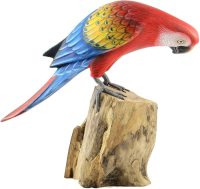 Hand Carved Wooden Scarlet Macaw  ~ OOAK Christmas & Birthday Gift - Image 5